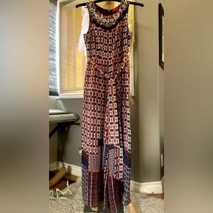 Anthropologie Bhanuni by jyoti multi colored embroidered jumper romper . Small